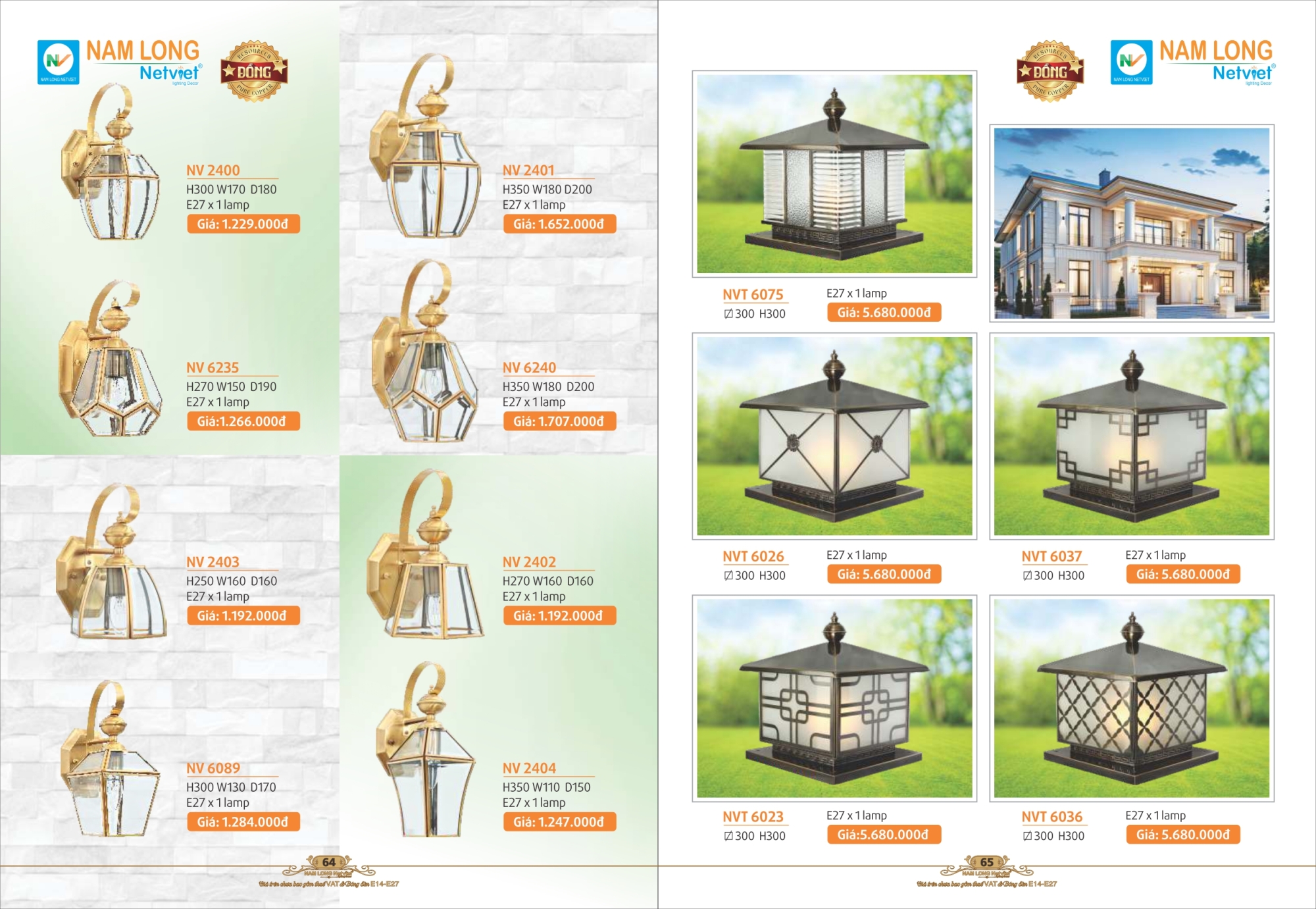 Bảng giá đèn trang trí Nam Long